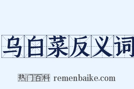 乌白菜反义词是什么意思的图片